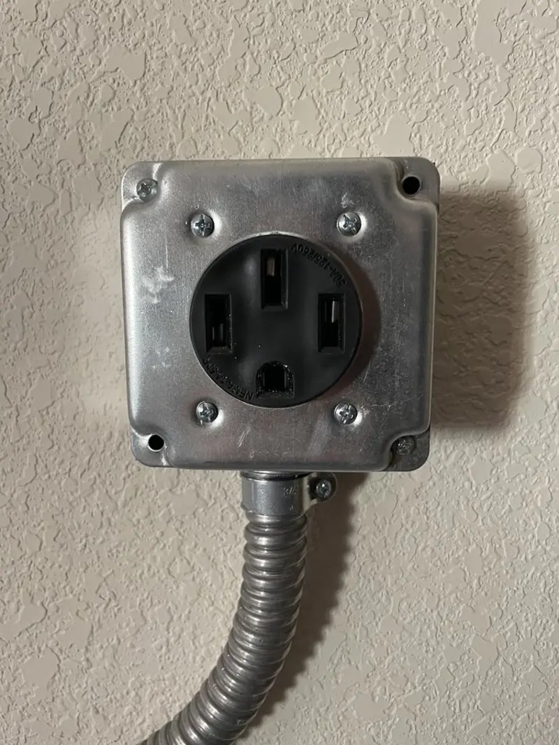 NEMA 14-50 outlet installed for Electrical Panel Upgrade in Atwater